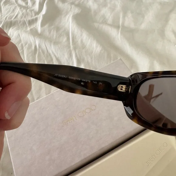 Jimmy Choo Brown Rectangular Sunglasses - Picture 10 of 11